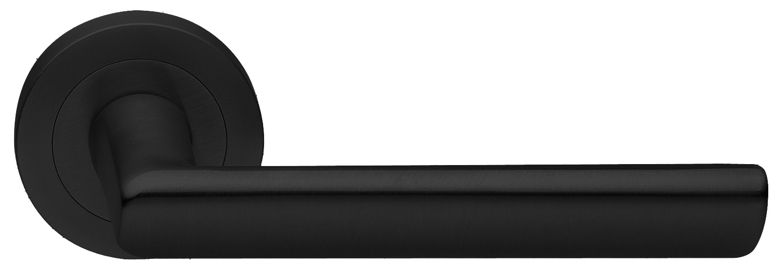 Ручка дверная STELLA R2 NERO раздельная на круглой розетке, цвет - черный фото 1 Ручка дверная STELLA R2 NERO раздельная на круглой розетке, цвет - черный фото купить Красноярск