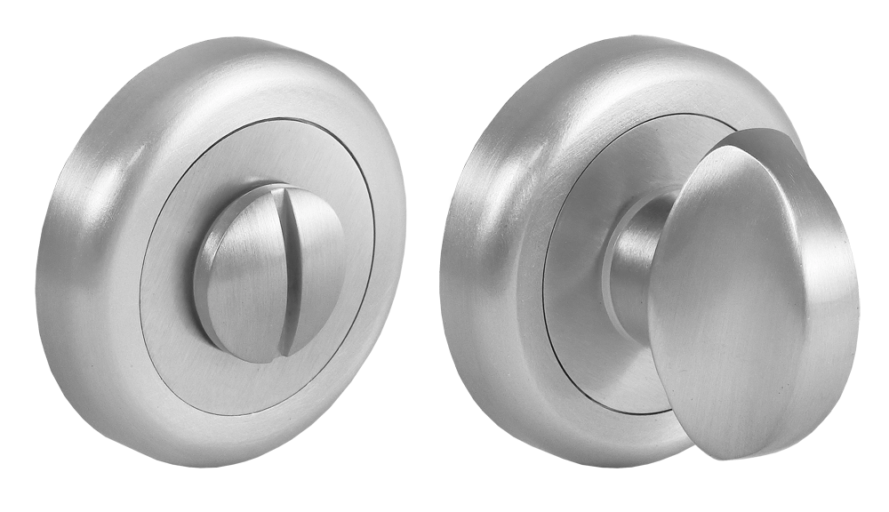 Завертка сантехническая LUX-WC-R4 CSA на круглой розетке, цвет  - матовый хром фото купить в Красноярске