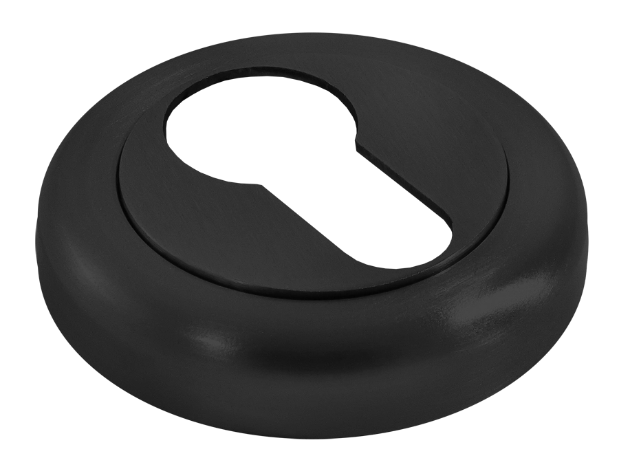 Накладка на ключевой цилиндр LUX-KH-R4 NERO на круглой розетке, цвет - черный фото фурнитура Красноярск