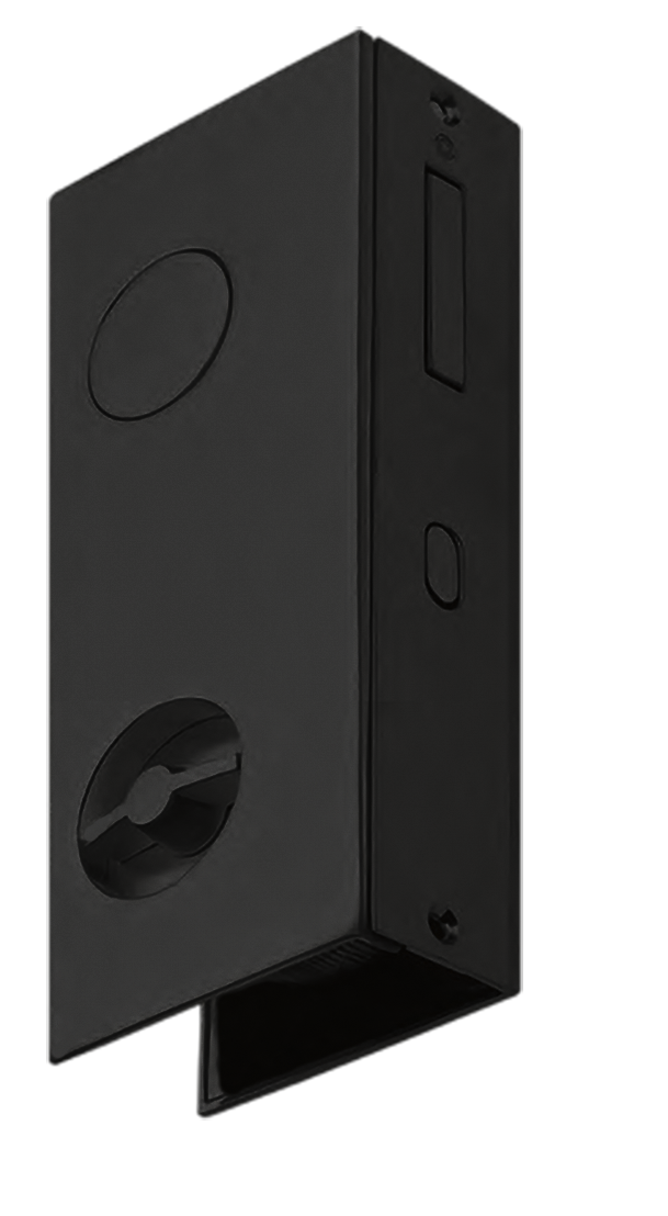 Ручки для раздвижных дверей SIMPLE-S NERO с замком и заверткой, цвет - черный фото купить Красноярск