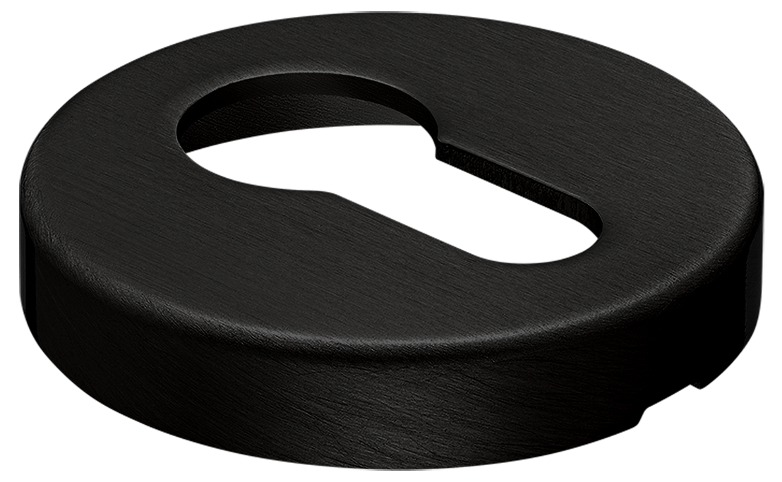 Накладка на ключевой цилиндр LUX-KH-R6 NERO на круглой розетке, цвет - черный фото купить в Красноярске