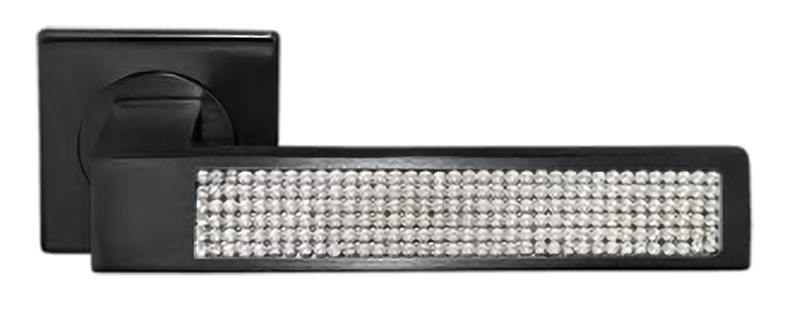 Ручка дверная DOLCE VITA S1 NERO раздельная на квадратной розетке, цвет - черный фото купить Красноярск