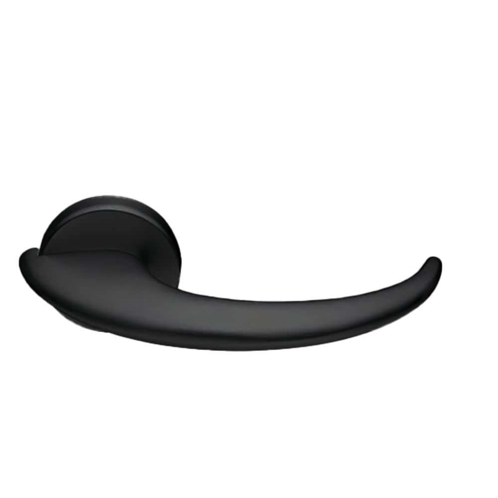 Ручка дверная ABUNDANCE PF NERO раздельная на круглой розетке, цвет - черный фото 1 Ручка дверная ABUNDANCE PF NERO раздельная на круглой розетке, цвет - черный фото купить Красноярск