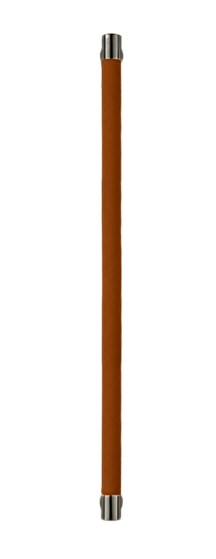 Ручка-скоба HIDE LEATHER PH/A ANT/CUOIO, цвет - антрацит/светло-коричневый фото купить Красноярск