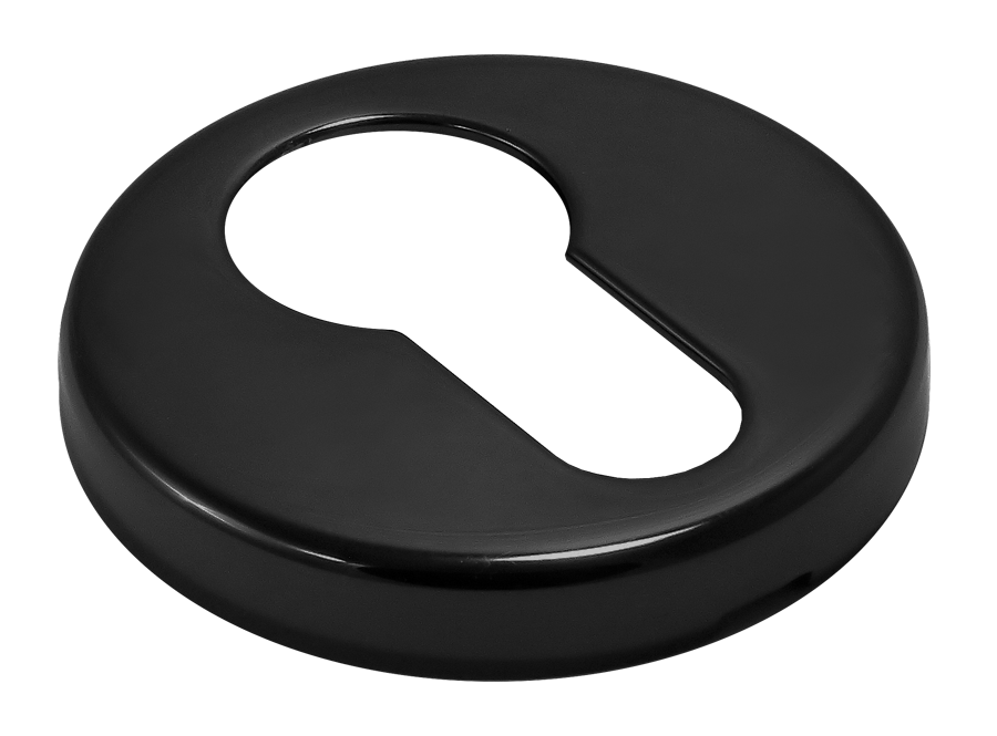 Накладка на ключевой цилиндр LUX-KH-R3 NERO на круглой розетке, цвет - черный фото купить в Красноярске