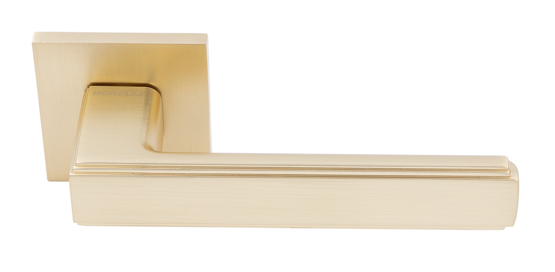 Ручка дверная MH-64-S6 MSG STEPS на квадратной розетке 6 мм, цвет матовое сатинированное золото фото купить Красноярск