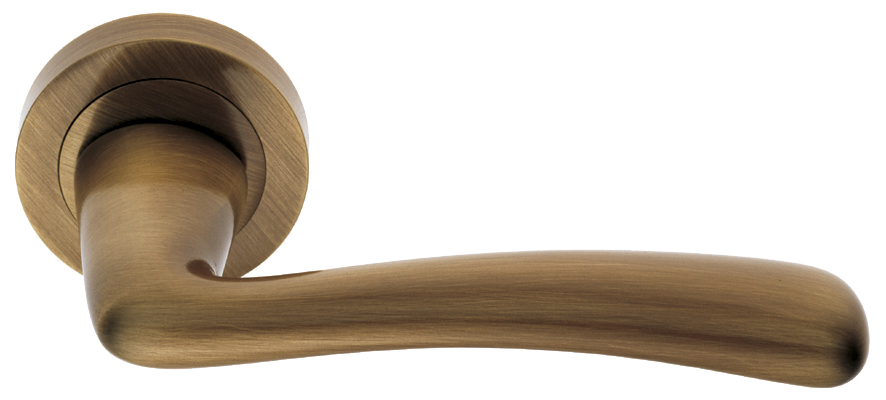 Ручка дверная COCKATOO R2 BGO раздельная на круглой розетке, цвет - матовая бронза фото купить в Красноярске