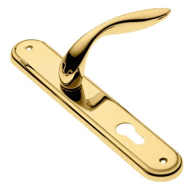 Ручка дверная на планке LEON PL OTL, цвет золото, латунь фото купить в Красноярске