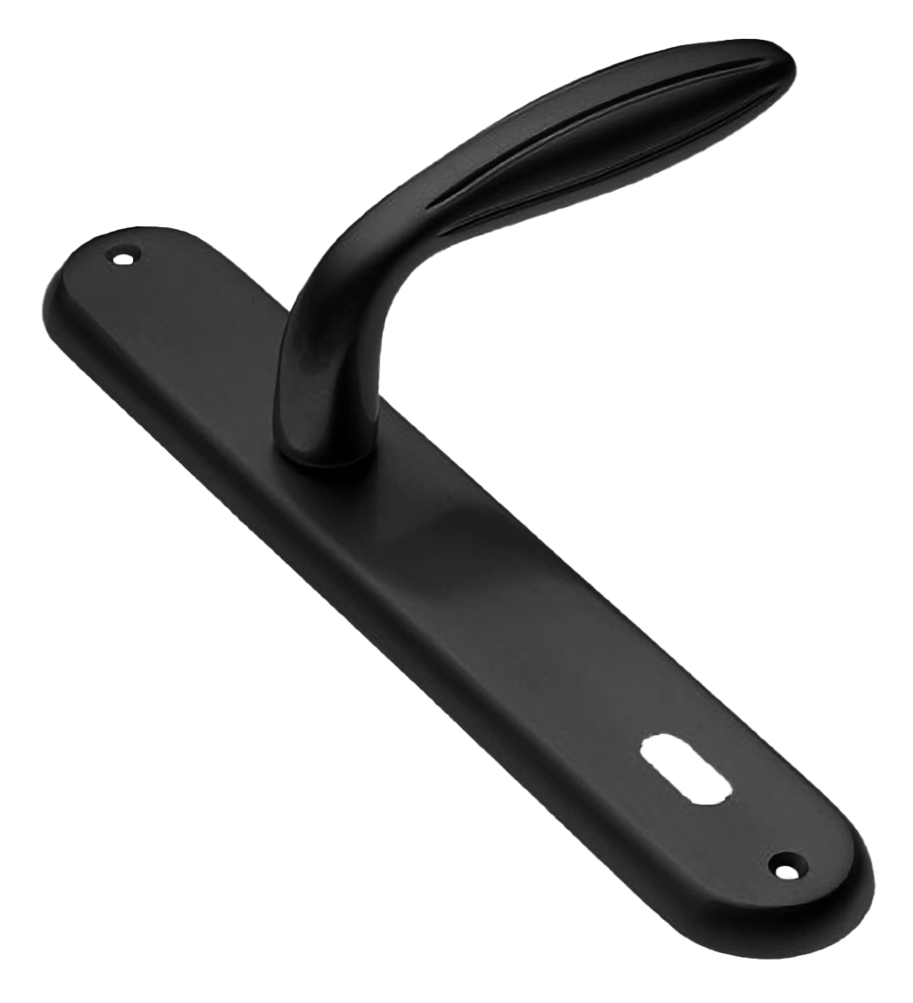 Ручка дверная на планке BUD PL NERO, цвет черный, латунь фото купить в Красноярске