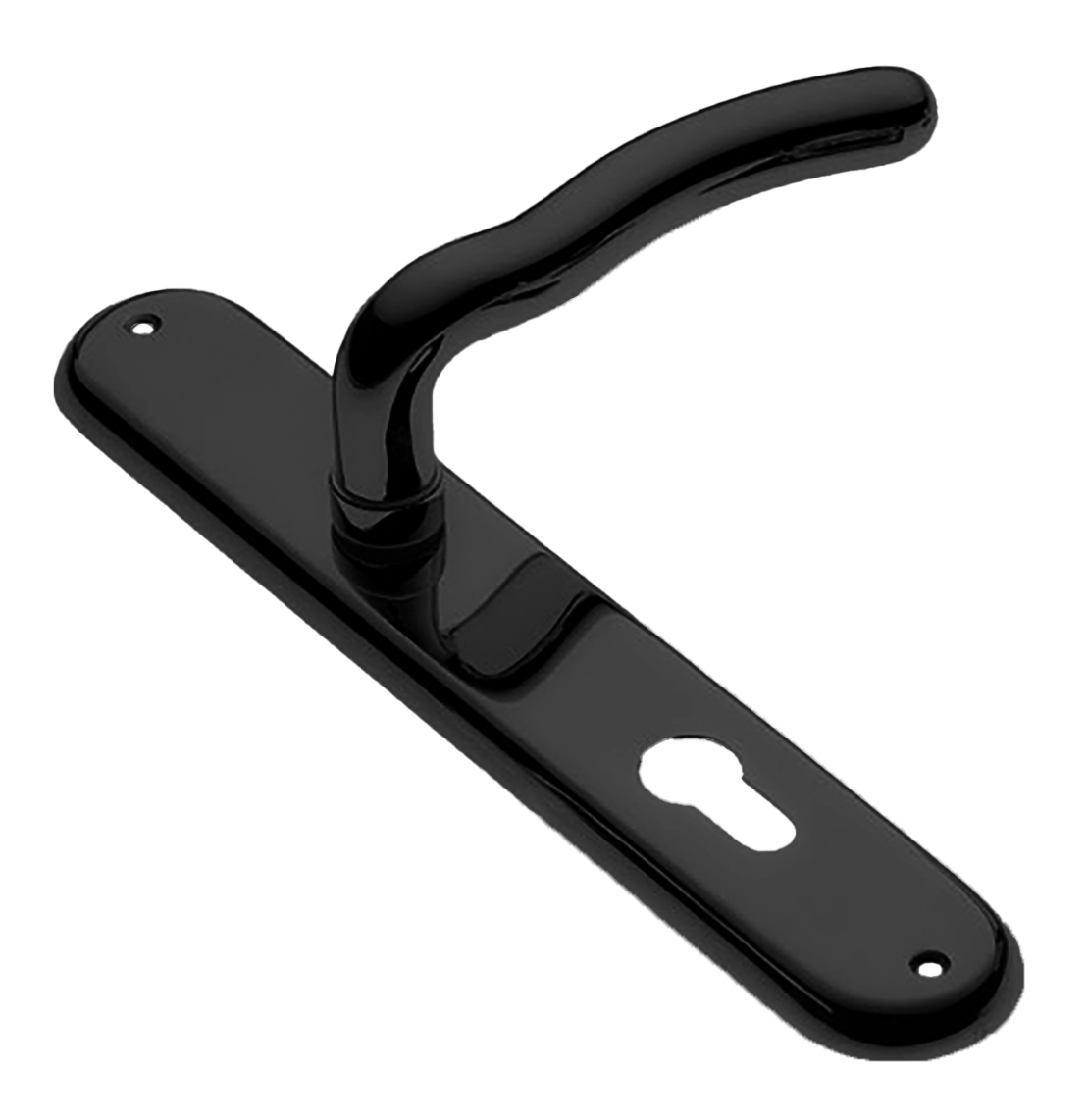 Ручка дверная на планке SNAKE PL NERO, цвет черный, латунь фото купить в Красноярске