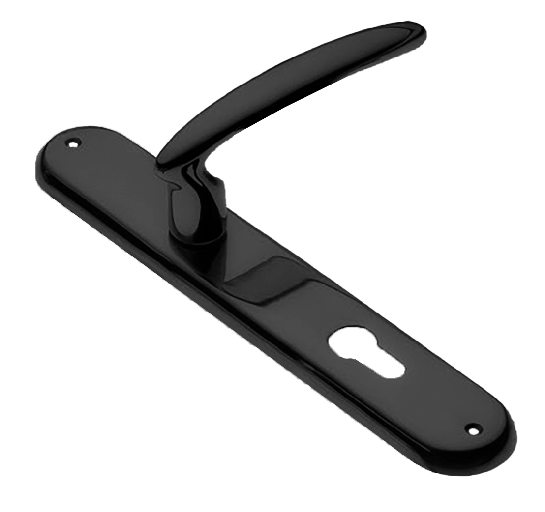 Ручка дверная на планке FLAMINGO PL NERO, цвет черный, латунь фото купить в Красноярске