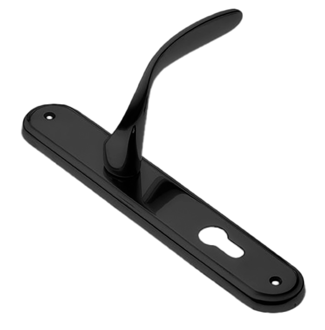 Ручка дверная на планке COBRA PL NERO, цвет черный, латунь фото купить в Красноярске