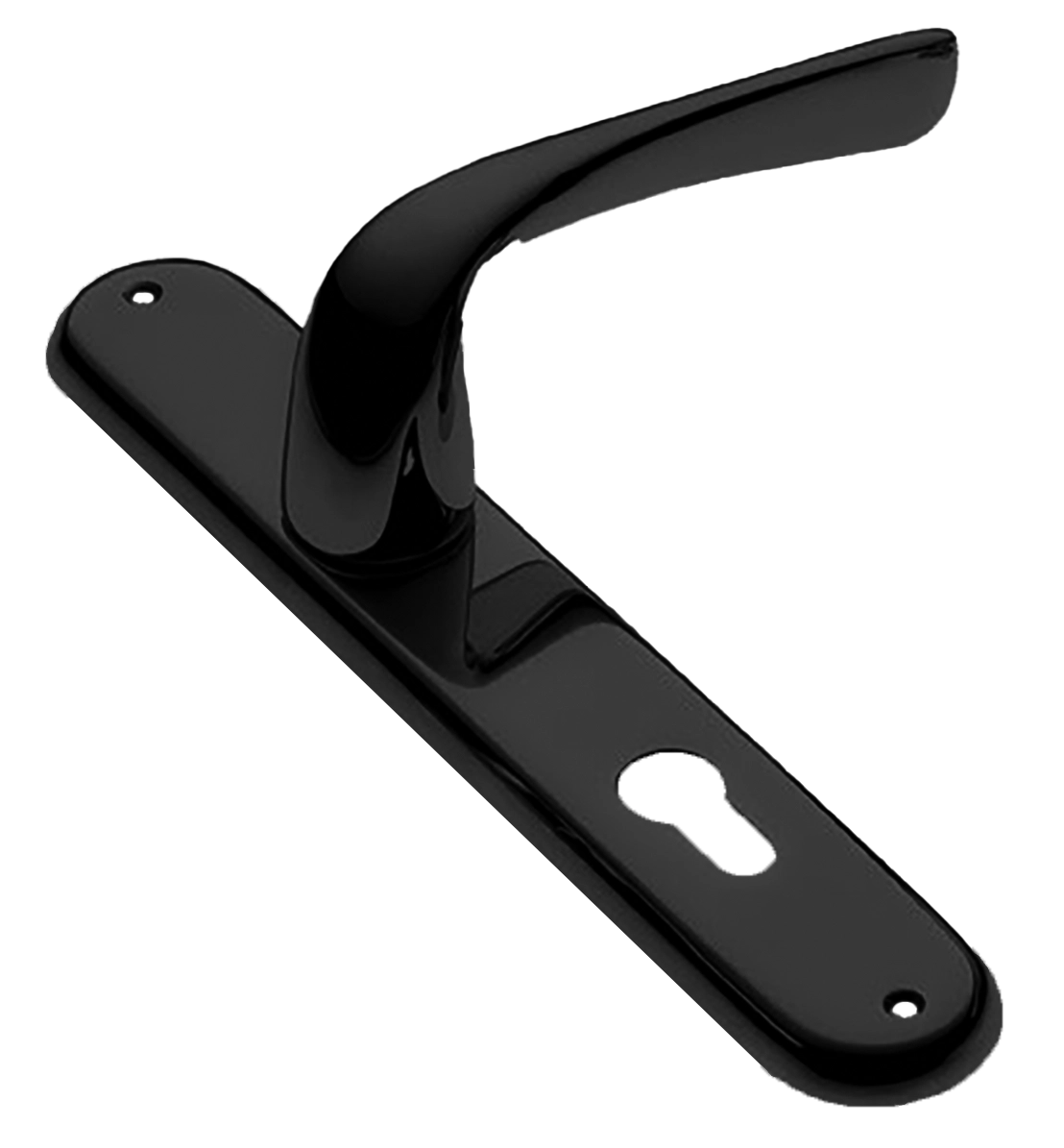 Ручка дверная на планке LE MANS PL NERO, цвет черный, латунь фото купить в Красноярске