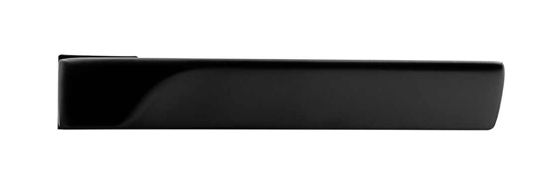 Ручка дверная FIORD-SM NERO-ST, с невидимой квадратной розеткой, цвет черный soft-touch, ЦАМ фото купить в Красноярске