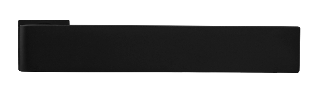 Ручка дверная HORIZONT-SM NERO-ST с невидимой квадратной розеткой, цвет черный soft-touch, ЦАМ фото купить в Красноярске