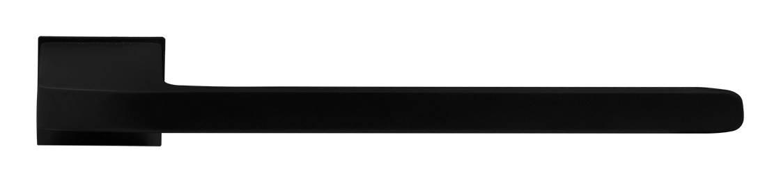 Ручка дверная SPUTNIK-SM NERO-ST с невидимой квадратной розеткой, цвет черный soft-touch, ЦАМ фото купить в Красноярске