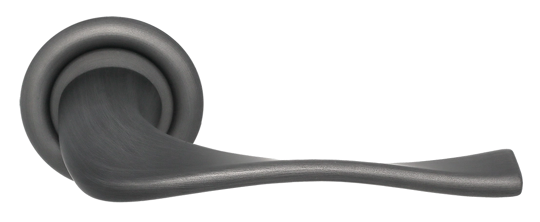 Ручка дверная SKYSCRAPER R7 SST на круглой розетке, цвет Летняя гроза/Summer Storm фото фурнитура Красноярск