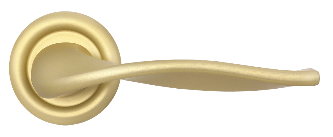 Ручка дверная SKYSCRAPER R7 AH на круглой розетке, цвет Осенний мёд/Autumn Honey фото купить в Красноярске