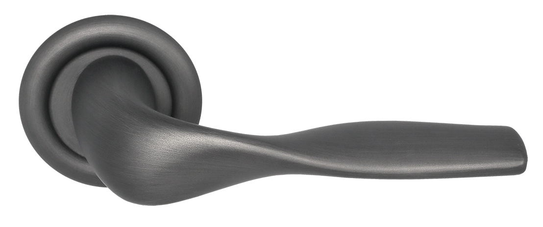 Ручка дверная LVB R7 SST на круглой розетке, цвет Летняя гроза/Summer Storm фото купить Красноярск