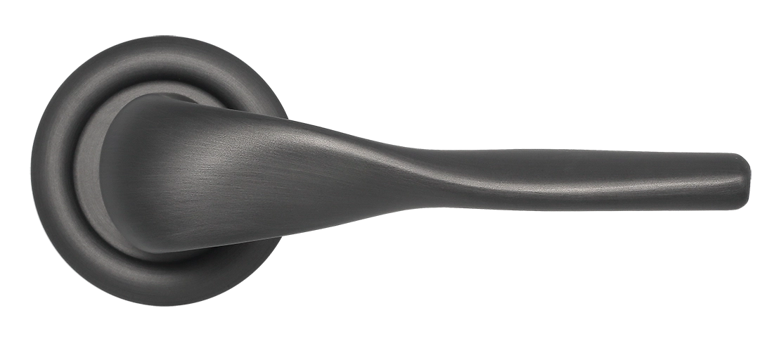 Ручка дверная LVB R7 SST на круглой розетке, цвет Летняя гроза/Summer Storm фото купить в Красноярске