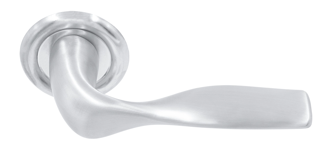 Ручка дверная LVB R7 WF на круглой розетке, цвет Зимняя стужа/Winter Frost фото купить Красноярск