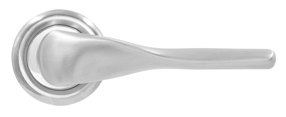 Ручка дверная LVB R7 WF на круглой розетке, цвет Зимняя стужа/Winter Frost фото купить в Красноярске