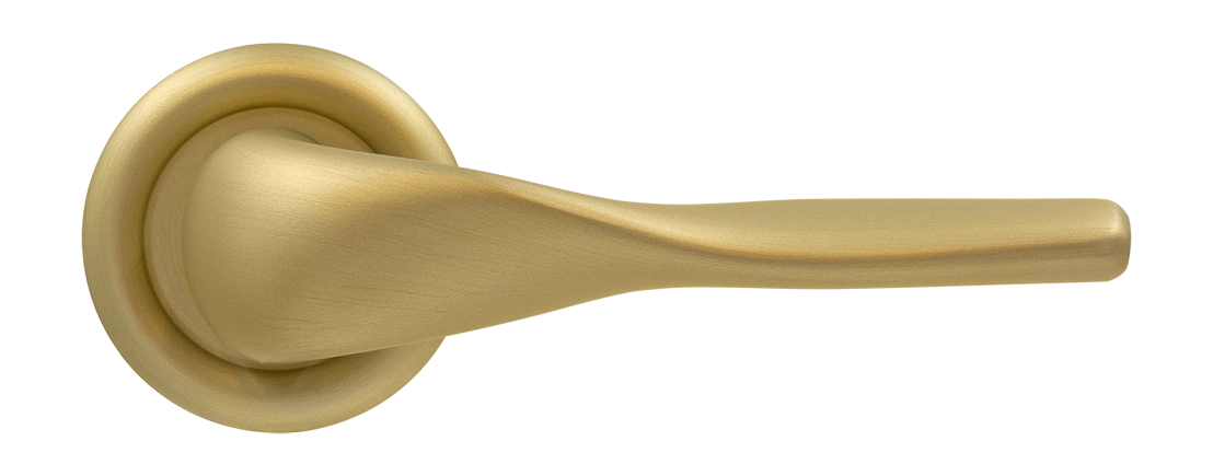 Ручка дверная LVB R7 AH на круглой розетке, цвет Осенний мёд/Autumn Honey фото купить в Красноярске