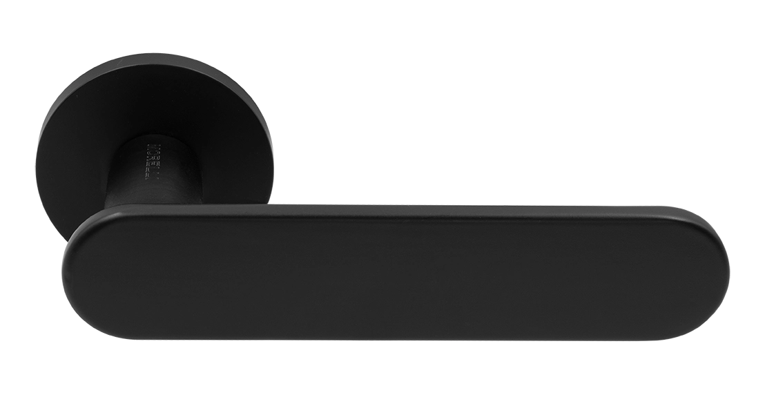 Ручка дверная MH-65-R6 R6 SEMPIONE BL на круглой розетке, цвет черный фото купить Красноярск