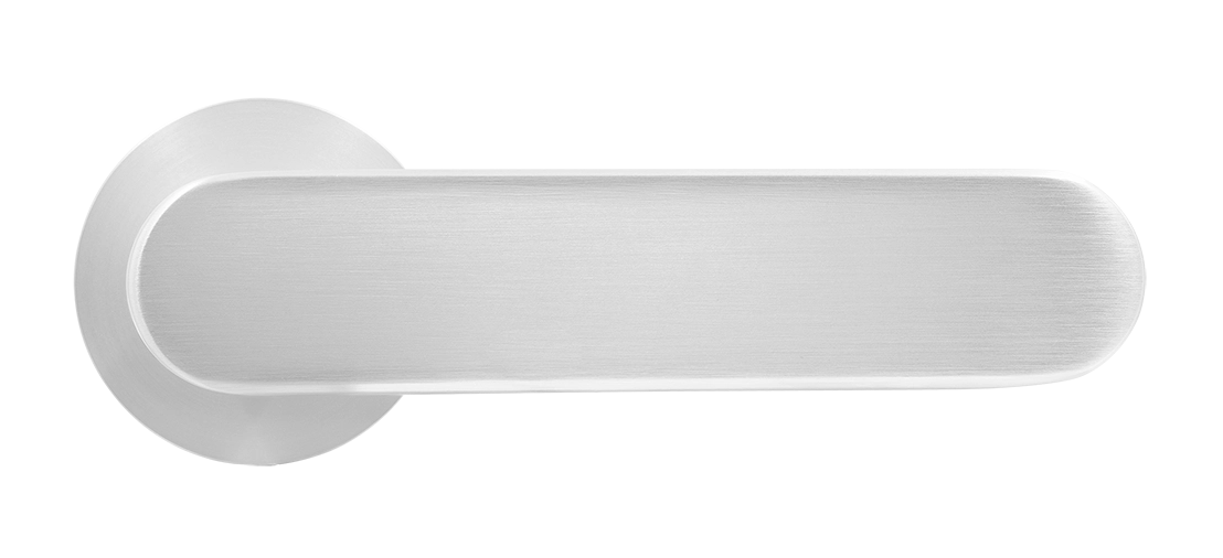 Ручка дверная MH-65-R6 SEMPIONE SC на круглой розетке, цвет матовый хром фото купить в Красноярске