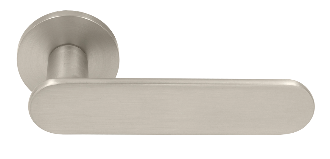 Ручка дверная MH-65-R6 SEMPIONE MSN на круглой розетке, цвет матовый сатинированный никель фото купить Красноярск