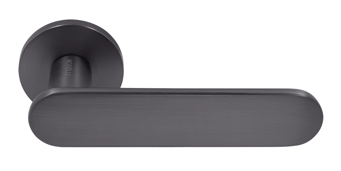 Ручка дверная MH-65-R6 R6 SEMPIONE GR на круглой розетке, цвет графит фото купить Красноярск