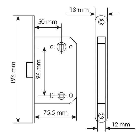 Комплект дверных ручек MH-46 SC/W-S55 + завертка сантехническая MH-WC-S55 SC/CP + защёлка бесшумная 1895P SC + петли врезные универсальные MSN 100X70X2.5-4BB SC (2шт), цвет хром фото morelli Красноярск