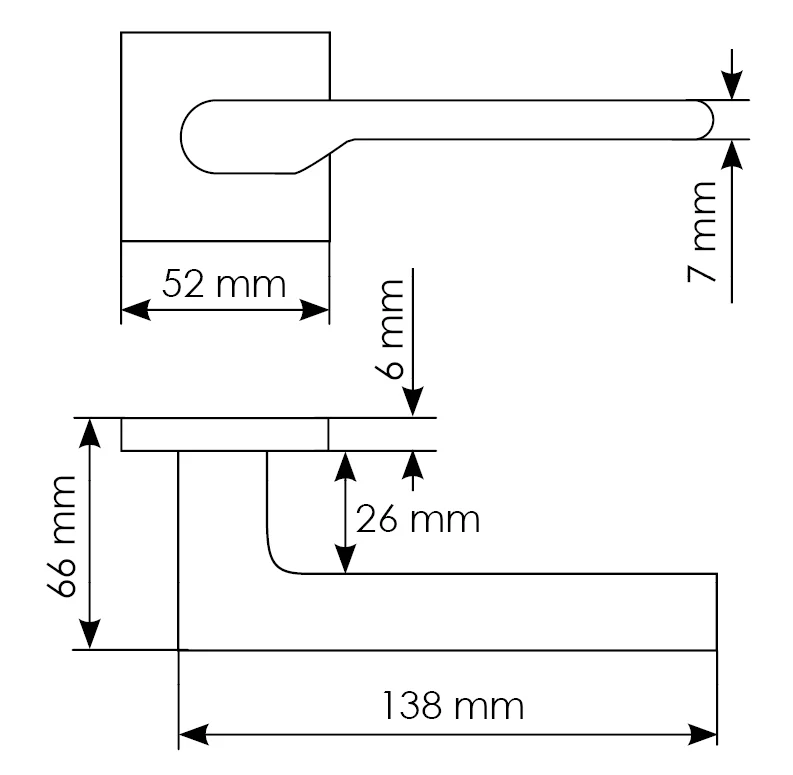Комплект дверных ручек MH-53-S6 W + сантехническая завертка MH-WC-S6 W, цвет белый фото купить в Красноярске