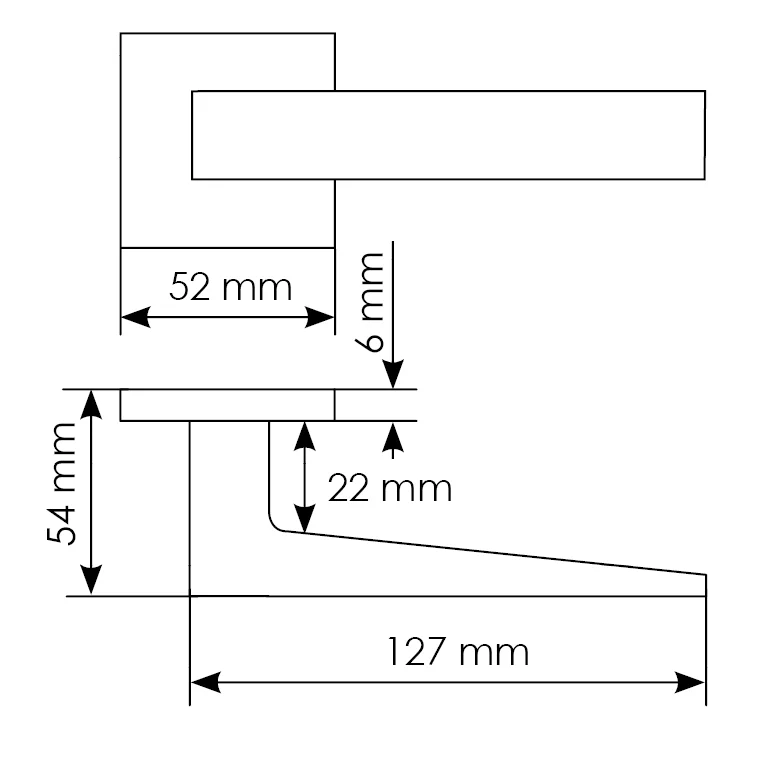 Комплект дверных ручек MH-54-S6 BL с заверткой MH-WC-S6 BL + замок M1895 BL, цвет черный фотомореллиКрасноярск