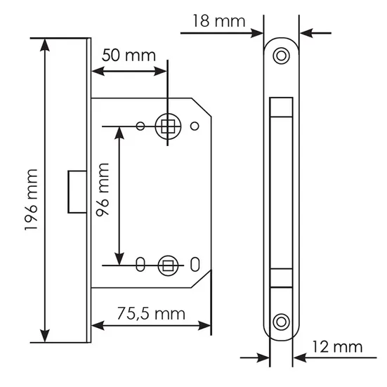 Комплект дверных ручек MH-54-S6 BL с заверткой MH-WC-S6 BL + замок M1895 BL, цвет черный фото дверная фурнитура Красноярск