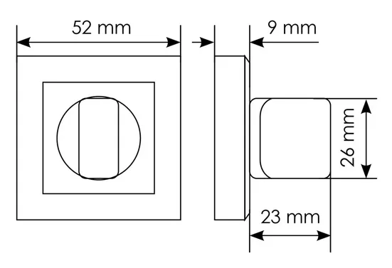 Комплект дверных ручек MH-28 BL-S с заверткой MH-WC-S BL, цвет черный  фотомореллиКрасноярск