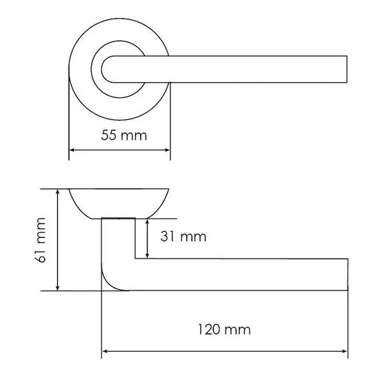 Комплект дверных ручек MH-03 BL с заверткой MH-WC BL + магнитный замок M1895 BL, цвет черный  фотомореллиКрасноярск