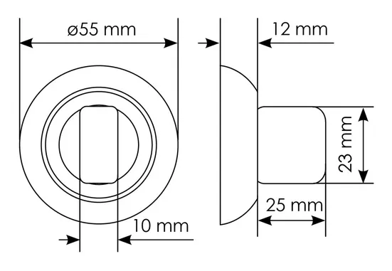 Комплект дверных ручек MH-03 BL с заверткой MH-WC BL + магнитный замок M1895 BL, цвет черный  фото дверная фурнитура Красноярск