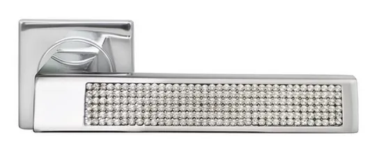 Ручка дверная DOLCE VITA S1 CRO раздельная на квадратной розетке, цвет - хром, латунь фото купить Красноярск