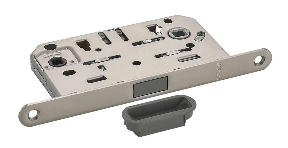 Защелка межкомнатная M1885 MSN магнитная под цилиндр, цвет матовый сатинированный никель фото 1 Защелка межкомнатная M1885 MSN магнитная под цилиндр, цвет матовый сатинированный никель фото купить Красноярск