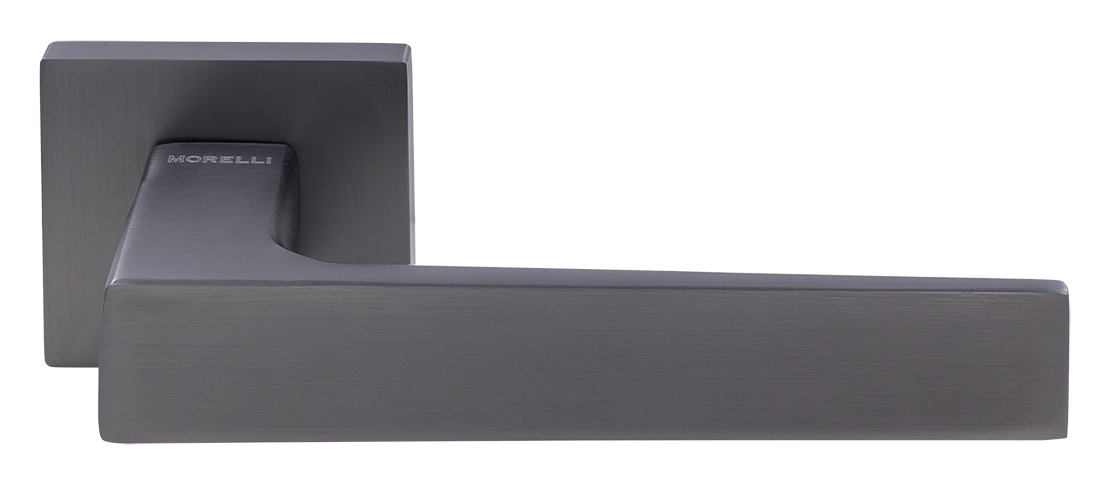 Ручка дверная MIRA  MH-54-S6 GR раздельная на квадратной розетке, цвет графит, ЦАМ фото купить Красноярск