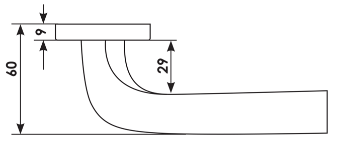 Ручка дверная COMETA R5 NIS раздельная на круглой розетке, цвет - матовый никель, ЦАМ фото фурнитура Красноярск