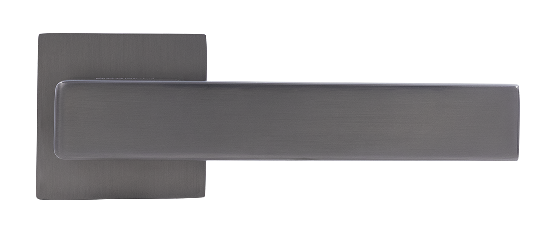 Ручка дверная LOT MH-56-S6 GR раздельная на квадратной розетке 6 мм, цвет графит, ЦАМ фото купить в Красноярске