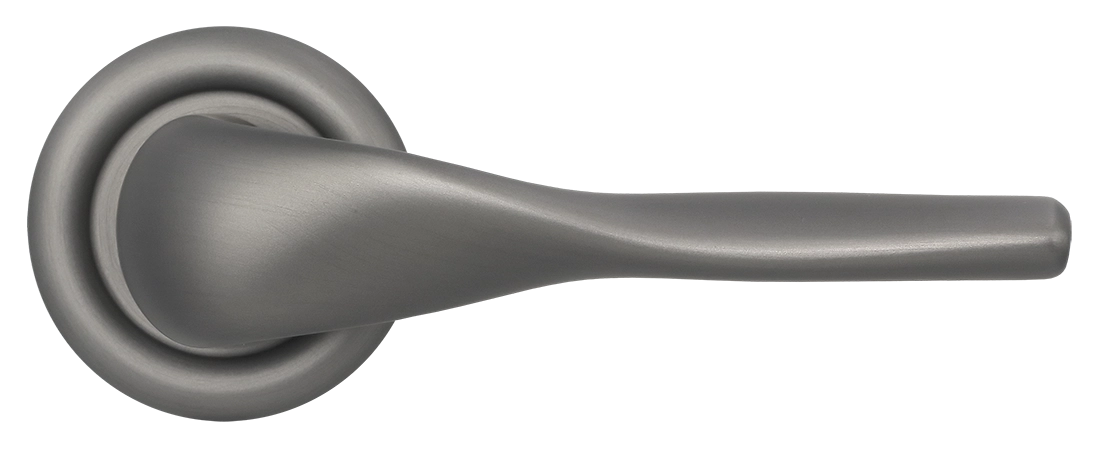 Ручка дверная LVB R7 WF на круглой розетке, цвет Зимняя стужа/Winter Frost фото купить в Красноярске