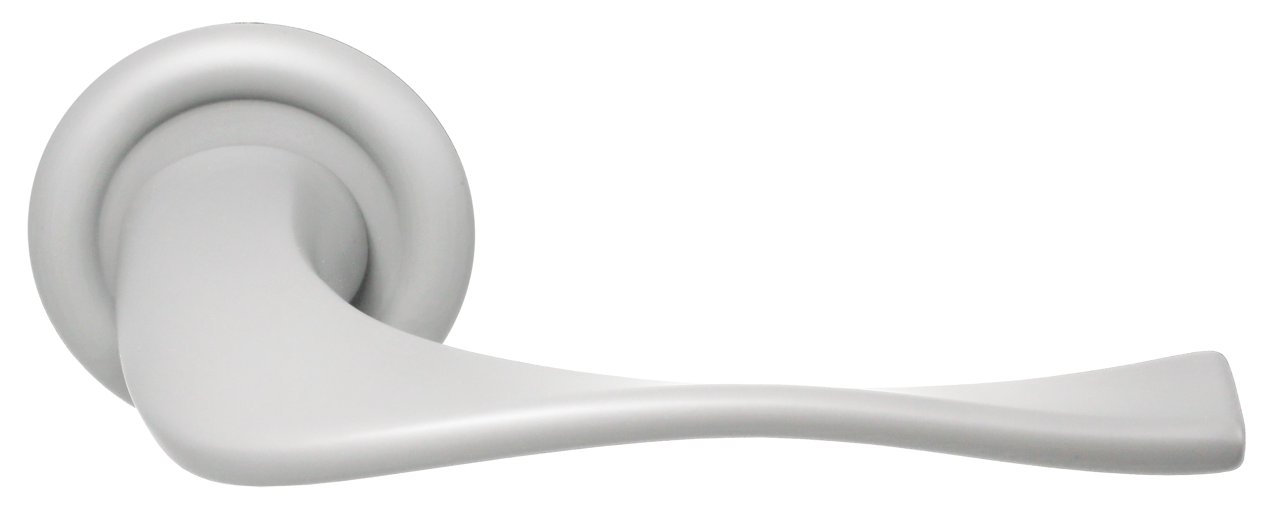 Ручка дверная SKYSCRAPER R7 SSW на круглой розетке, цвет Стокгольмский снегопад/Stockholm Snowfall фото купить Красноярск