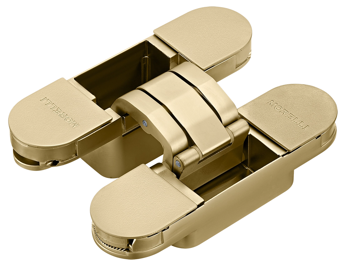 Петля скрытая HH-24 MSG врезная с 3D-регулировкой вес полотна до 40 кг, цвет матовое сатинированное золото фото купить Красноярск