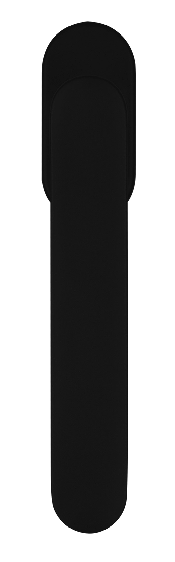 Ручка оконная LE BOAT W1 NERO-ST на прямоугольной розетке, цвет черный soft-touch, латунь фото купить в Красноярске