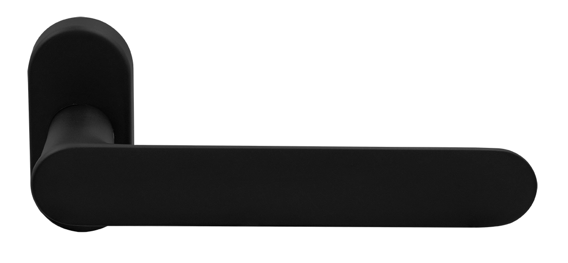 Ручка оконная LE BOAT W1 NERO-ST на прямоугольной розетке, цвет черный soft-touch, латунь фото morelli Красноярск