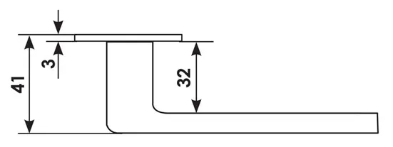 Ручка дверная DOLCE VITA S1 CSA раздельная на квадратной розетке, цвет - матовый хром, латунь фото фурнитура Красноярск