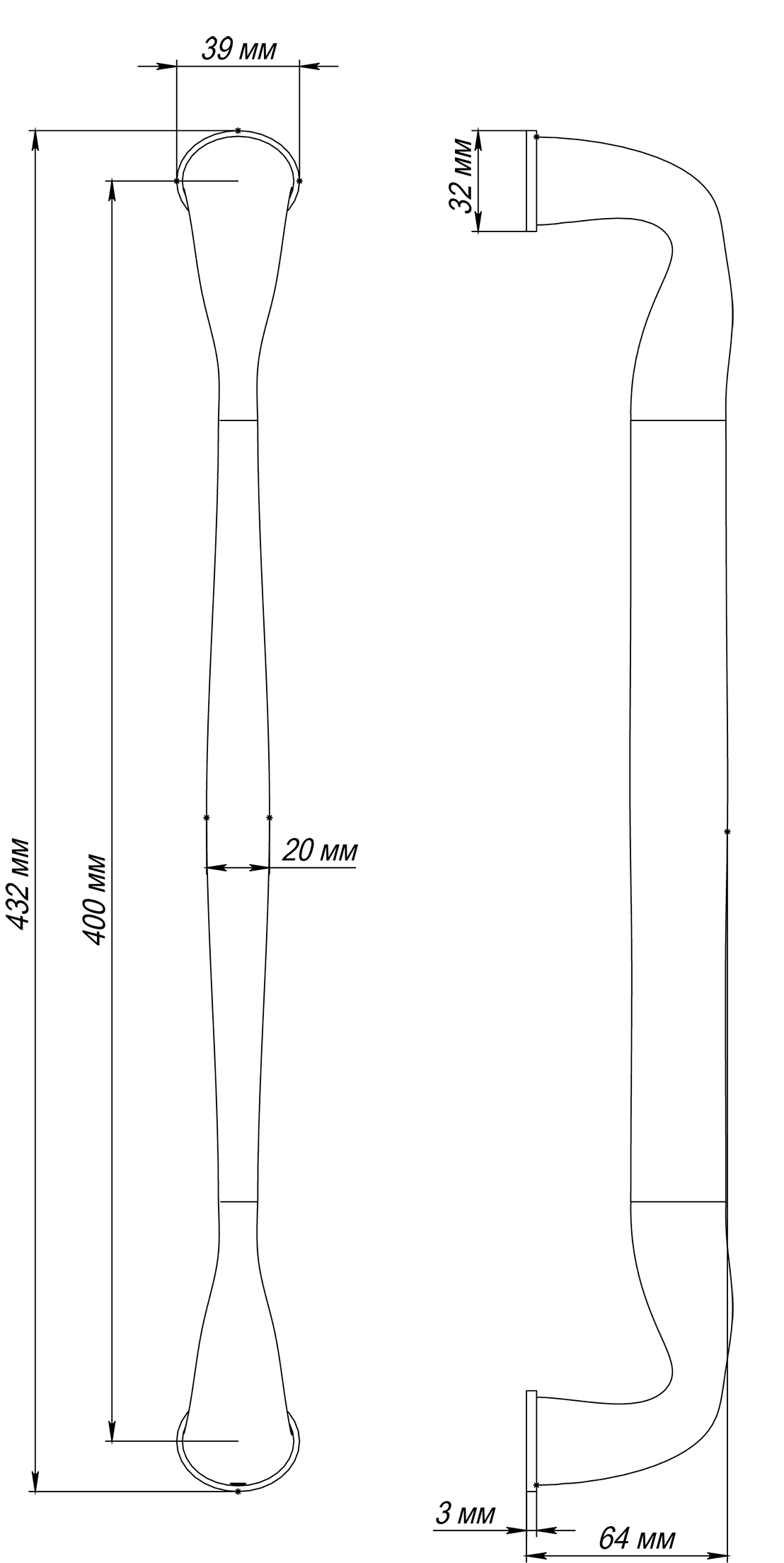 Ручка-скоба LVB PH SST, цвет Летняя гроза/Summer Storm фото купить в Красноярске